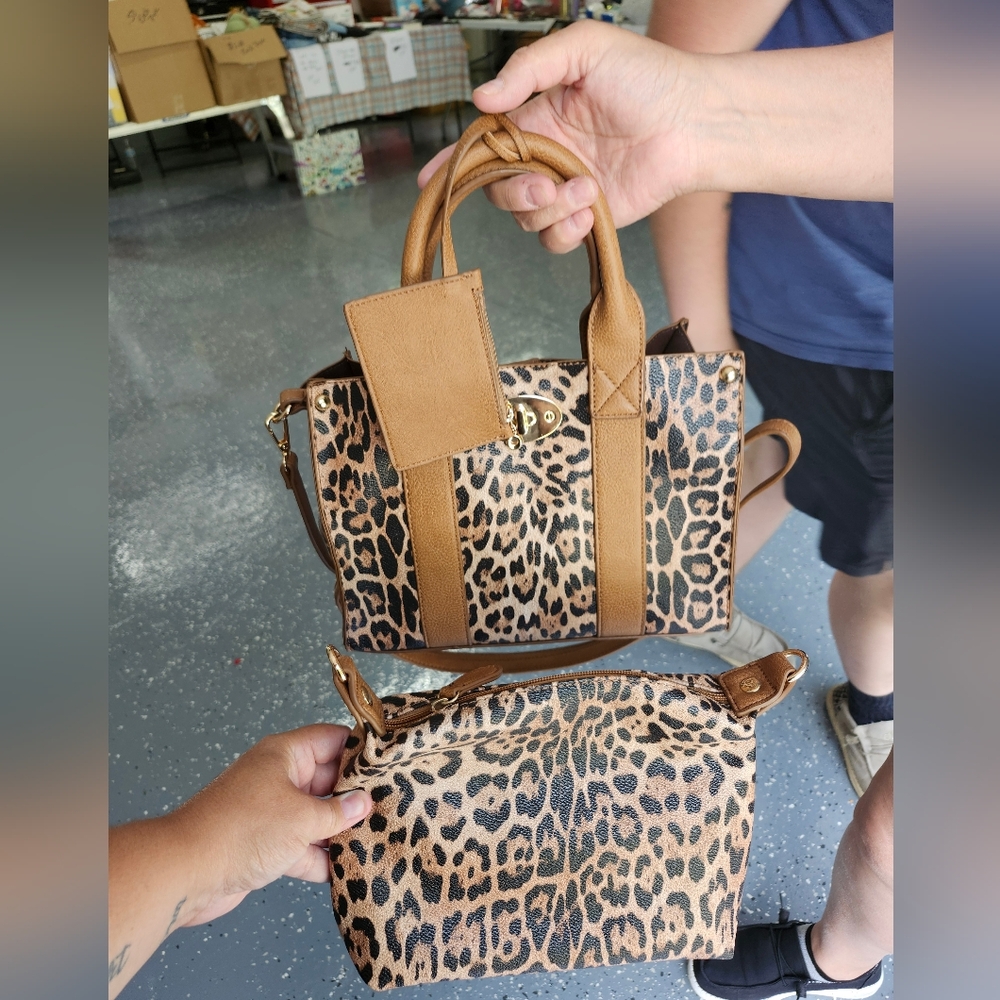 Cheetah Print 3pc purse